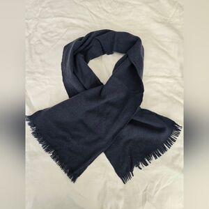 The Bay Gray Blue All Wool Made In Scotland Vintage Men's Scarf